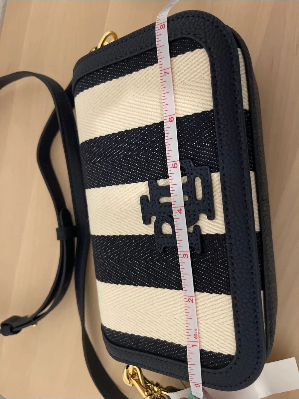 Lauren Ralph Lauren Small Adley Striped Twill Shoulder Bag – NWT